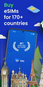اسکرین شات برنامه aloSIM - eSIM Travel Sim Card 1