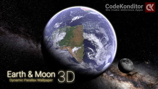 اسکرین شات برنامه Earth & Moon 3D Live Wallpaper 2