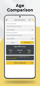 اسکرین شات برنامه Age Calculator - Date of Birth 4