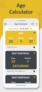 اسکرین شات 1 برنامه Age Calculator - Date of Birth