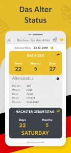 اسکرین شات برنامه Altersrechner per Geburtsdatum 2
