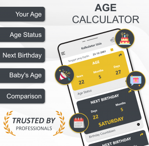 اسکرین شات 1 برنامه Age Calculator - Date of Birth