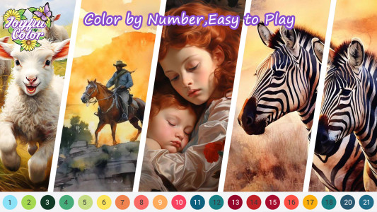 اسکرین شات 2 بازی Joyful Color - Color By Number