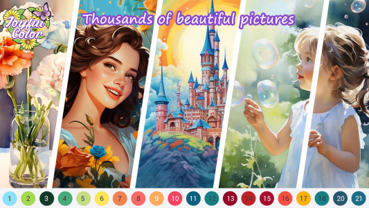 اسکرین شات 3 بازی Joyful Color - Color By Number