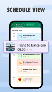 اسکرین شات 2 برنامه Calendar - Easy Planner