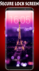 اسکرین شات برنامه Paris Eiffel Tower Lock Screen 1