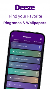 اسکرین شات برنامه Deeze: Ringtones & Wallpapers 1