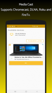اسکرین شات برنامه Media Cast to Chromecast,FireTv,Roku,DLNA,Apple TV 4