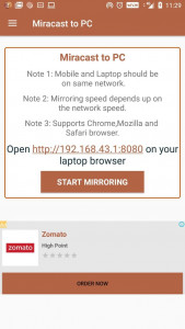 اسکرین شات برنامه Miracast Display Finder : Mobile to PC mirroring 2