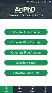 اسکرین شات برنامه Drainage Tile Calculator 2