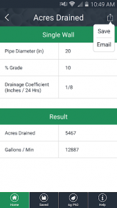 اسکرین شات برنامه Drainage Tile Calculator 4