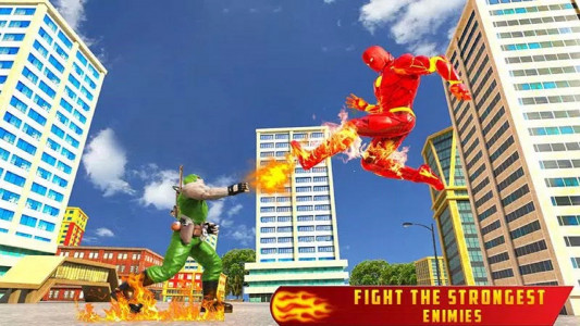 اسکرین شات 2 برنامه Flying Fire Hero Robot Game