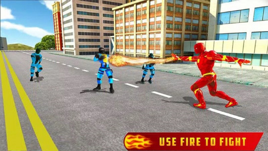 اسکرین شات 4 برنامه Flying Fire Hero Robot Game