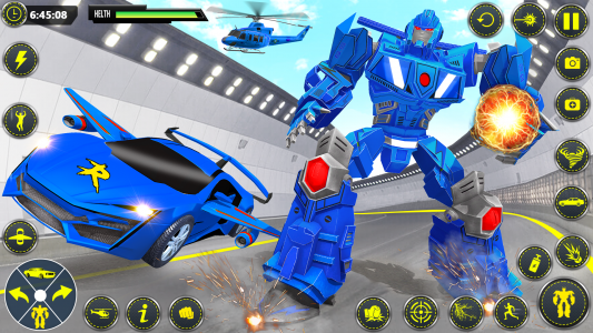 اسکرین شات برنامه Muscle Car Robot Car Game 3