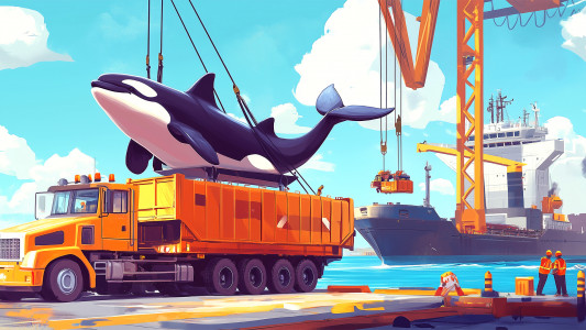 اسکرین شات بازی Sea Animal Transport Truck Sim 5