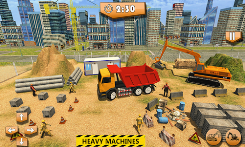 اسکرین شات بازی Heavy Construction Building: Truck Excavator Games 5