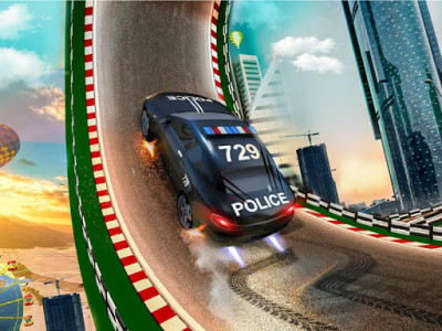 اسکرین شات برنامه Police Ramp Car Jumping Extreme City GT Car Racing 6