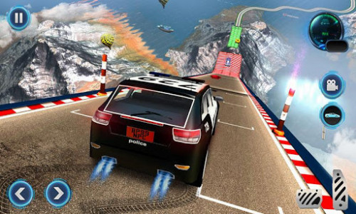 اسکرین شات برنامه Police Ramp Car Jumping Extreme City GT Car Racing 2