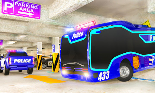 اسکرین شات برنامه Multi Level Police Bus Parking : Car Driving Sim 6