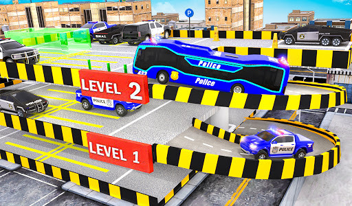 اسکرین شات برنامه Multi Level Police Bus Parking : Car Driving Sim 7