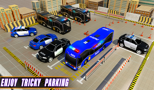 اسکرین شات برنامه Multi Level Police Bus Parking : Car Driving Sim 8