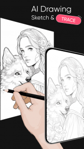 اسکرین شات 1 برنامه AR Drawing : Sketch & Trace