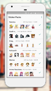 اسکرین شات برنامه New Anime Sticker for WhatsApp 3