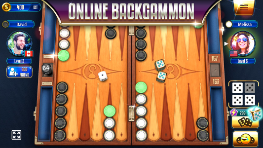 اسکرین شات بازی Backgammon Legends Online 1