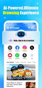 اسکرین شات برنامه AI Browser: Internet & Files 1