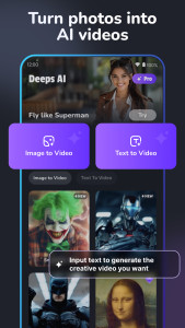 اسکرین شات 1 برنامه DeepS AI Face Video Editor