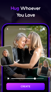 اسکرین شات برنامه AI Mirror: Hugs Video & Photo 2