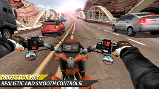 اسکرین شات بازی Moto Rider In Traffic 3