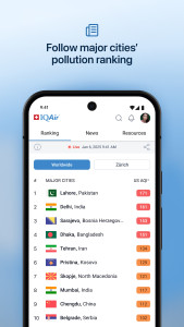 اسکرین شات 4 برنامه IQAir AirVisual | Air Quality