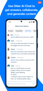اسکرین شات 2 برنامه OtterAI Transcribe Voice Notes