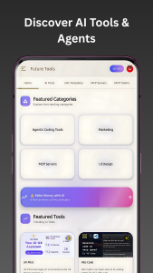 اسکرین شات 1 برنامه Future Tools- AI Tools, Agents