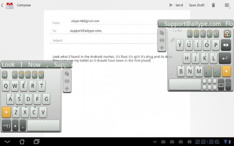 اسکرین شات برنامه A.I.type Tablet Keyboard Free 1