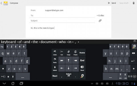 اسکرین شات برنامه A.I.type Tablet Keyboard Free 4
