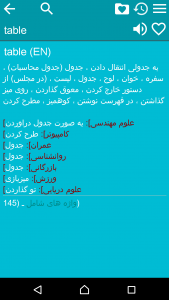 اسکرین شات برنامه English Persian Dictionary 3