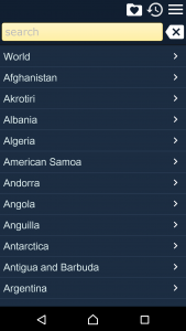 اسکرین شات 1 برنامه World Factbook. Countries Info