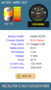 اسکرین شات برنامه Battery doctor - Test the charger and the amps 5