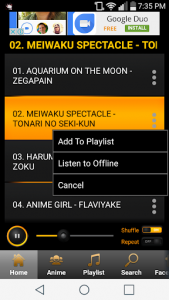 اسکرین شات برنامه Anime Music 3