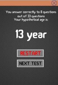 اسکرین شات بازی Age test – mega version 8