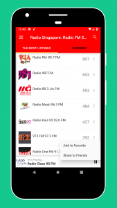 اسکرین شات برنامه Radio Singapore FM + SG Radio 3