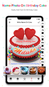 اسکرین شات برنامه Name Photo On Birthday Cake - Birthday Photo Frame 5