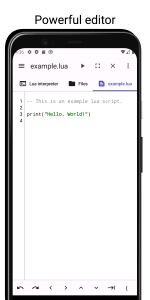 اسکرین شات 1 برنامه LuaDroid - ide for lua
