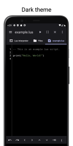 اسکرین شات 2 برنامه LuaDroid - ide for lua