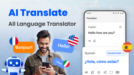 اسکرین شات 1 برنامه Translator: AI - Chatbot AI