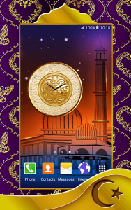 اسکرین شات برنامه Islamic Clock Widget 3