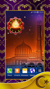 اسکرین شات برنامه Islamic Clock Widget 5