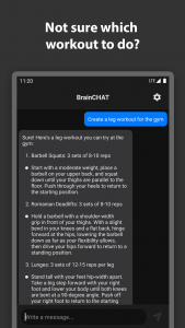 اسکرین شات 2 برنامه BrainCHAT - Chat with AI